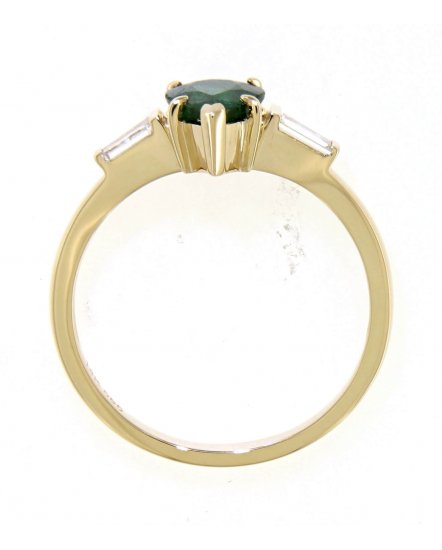 PEAR EMERALD DIAMOND RING (TR3846)