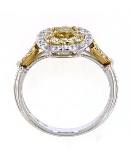 MULTI TONE CUSHION DIAMOND ENGAGEMENT RING (TR3851)