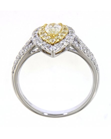 MULTI TONE PEAR DIAMOND ENGAGEMENT RING (TR3853)