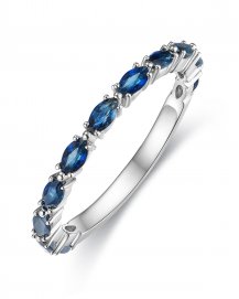 MARQUISE SHAPE SAPPHIRE DIAMOND BAND (TR3867)