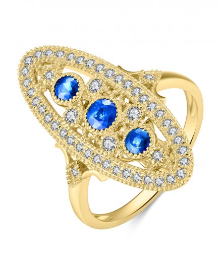 SAPPHIRE DIAMOND RING (TR3876)