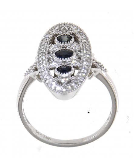 SAPPHIRE DIAMOND RING (TR3876)