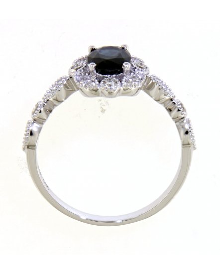 OVAL COLORED STONE DIAMOND RING (TR3910)