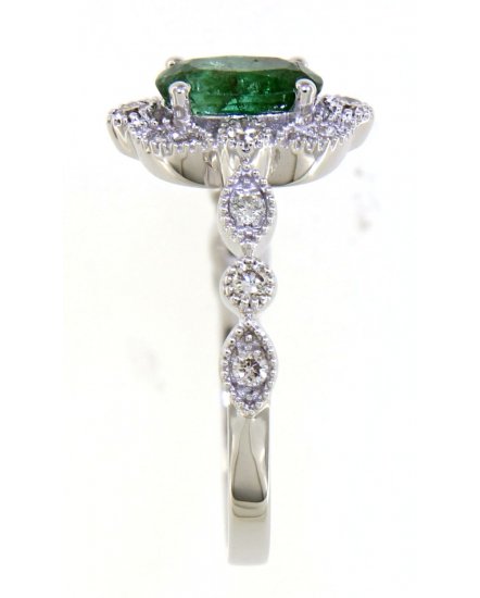 OVAL COLORED STONE DIAMOND RING (TR3910)