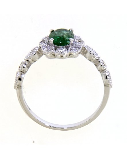 OVAL COLORED STONE DIAMOND RING (TR3910)