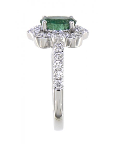 OVAL EMERALD DIAMOND RING (TR3917)