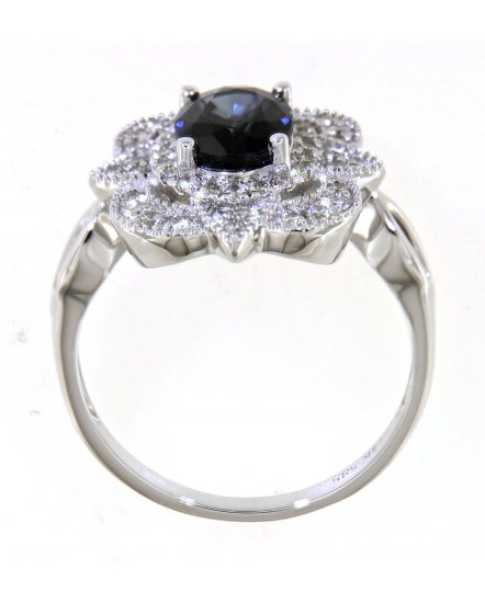 OVAL SAPPHIRE DIAMOND RING (TR3921)