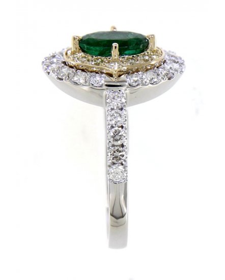 OVAL EMERALD DIAMOND RING (TR3924)