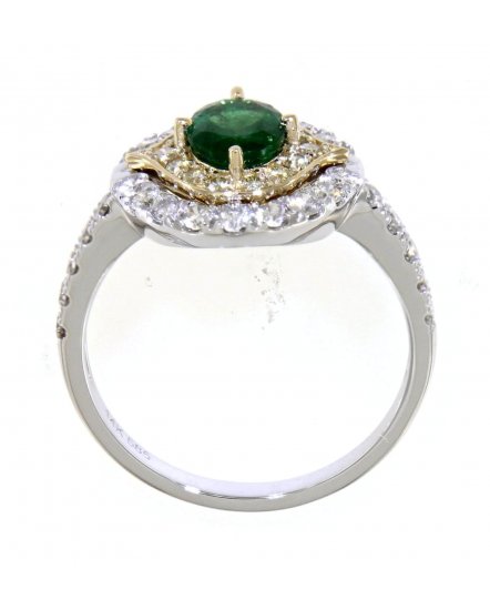 OVAL EMERALD DIAMOND RING (TR3924)