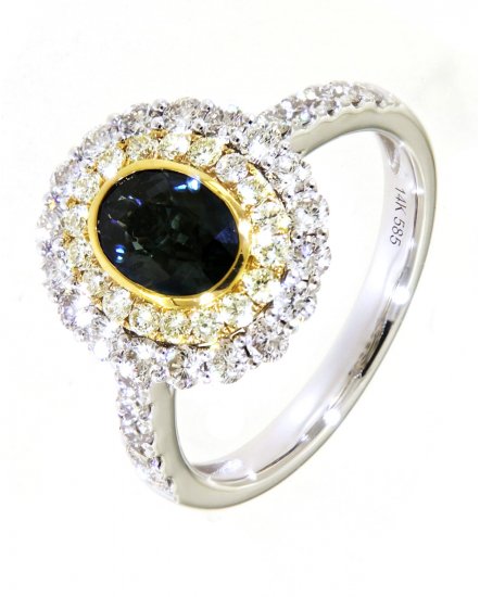 SAPPHIRE DIAMOND RING (TR3938)