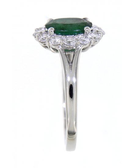 OVAL EAMERALD DIAMOND RING (TR3939)