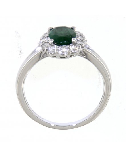 OVAL EAMERALD DIAMOND RING (TR3939)