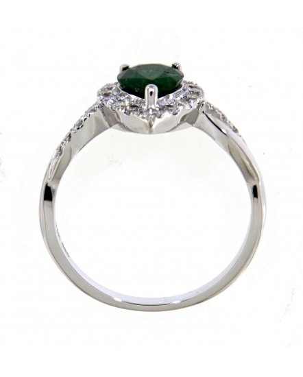 PEAR EMERALD DIAMOND RING (TR3947)
