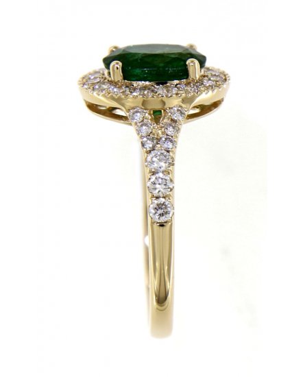 OVAL EMERALD DIAMOND RING (TR3958)