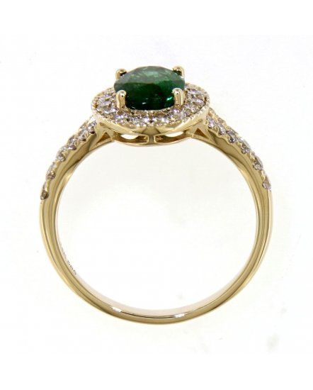 OVAL EMERALD DIAMOND RING (TR3958)