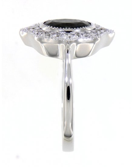 OVAL COLORED STONE DIAMOND RING  (TR3989)