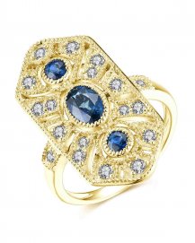 SAPPHIRE DIAMOND RING (TR3991)