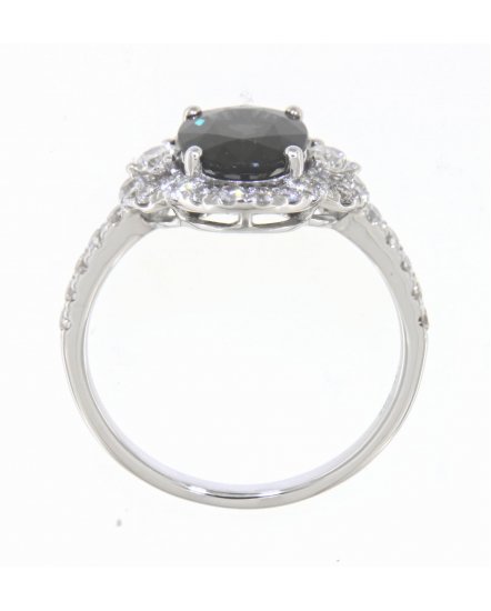 OVAL SAPPHIRE DIAMOND RING (TR3999)