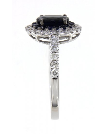 OVAL SAPPHIRE DIAMOND RING (TR4000)