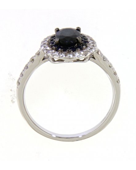 OVAL SAPPHIRE DIAMOND RING (TR4000)