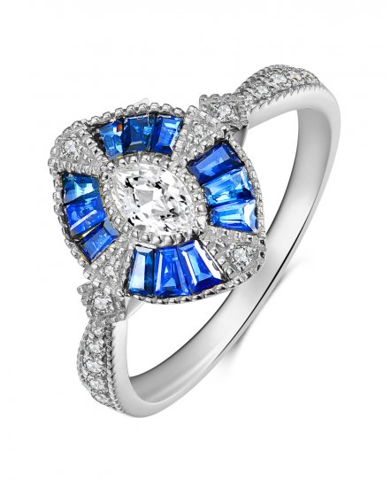 SAPPHIRE DIAMOND RING (TR4017)