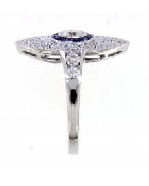 MARQUISE  SAPPHIRE DIAMOND RING (TR4020)