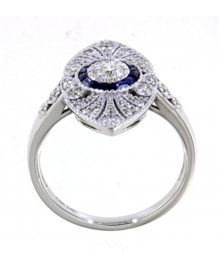 MARQUISE  SAPPHIRE DIAMOND RING (TR4020)