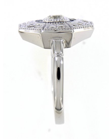 OCTAGON STYLE SAPPHIRE DIAMOND RING (TR4024)