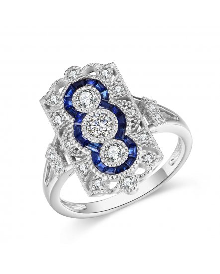 SAPPHIRE DIAMOND RING (TR4029)
