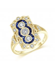 SAPPHIRE DIAMOND RING (TR4029)