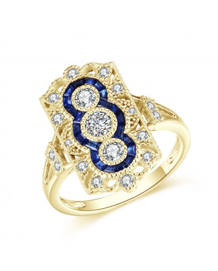 SAPPHIRE DIAMOND RING (TR4029)