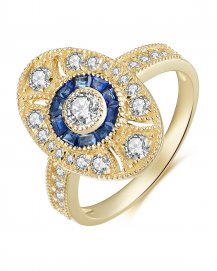 SAPPHIRE DIAMOND RING (TR4032)