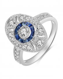 SAPPHIRE DIAMOND RING (TR4032)