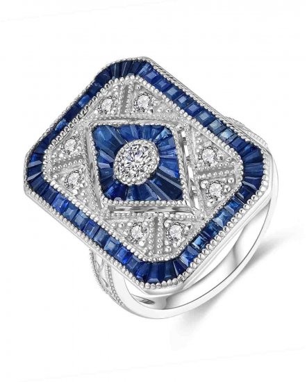 SAPPHIRE DIAMOND RING (TR4044)