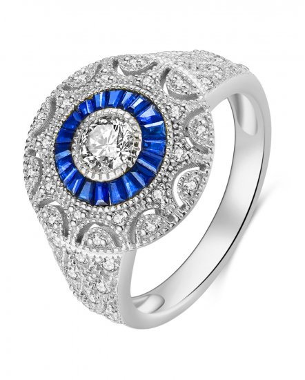 SAPPHIRE DIAMOND RING (TR4070)