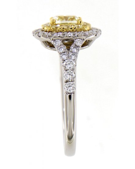 MULTI TONE CUSHION DIAMOND ENGAGEMENT RING (TR4074)