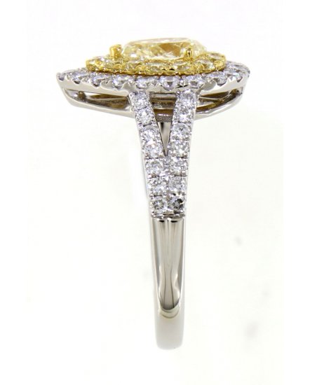 MULTI TONE PEAR DIAMOND ENGAGEMENT RING (TR4075)