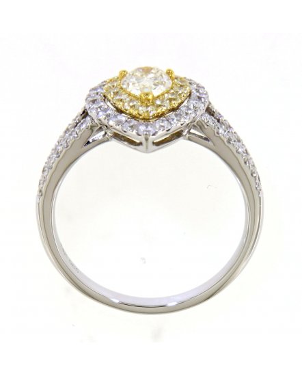 MULTI TONE PEAR DIAMOND ENGAGEMENT RING (TR4075)