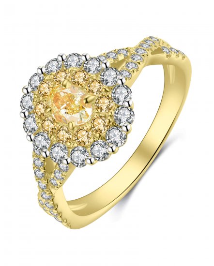 MULTI TONE OVAL DIAMOND ENGAGEMENT RING (TR4082)