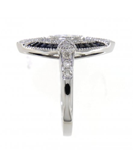 MARQUISE STYLE SAPPHIRE DIAMOND RING (TR4085)