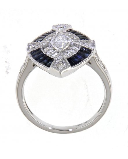 MARQUISE STYLE SAPPHIRE DIAMOND RING (TR4085)
