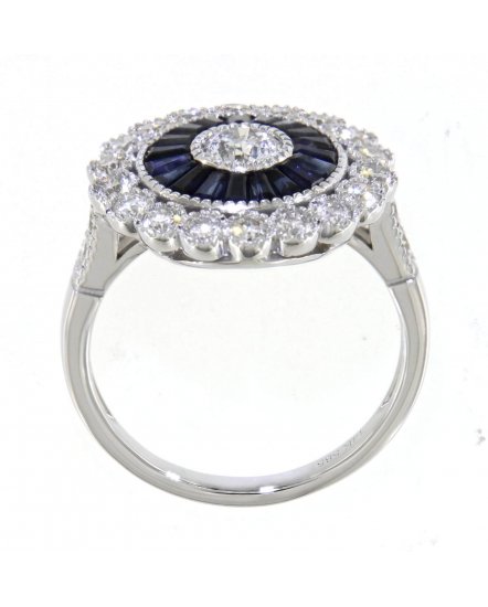 BAGUETTE SAPPHIRE DIAMOND RING (TR4095)