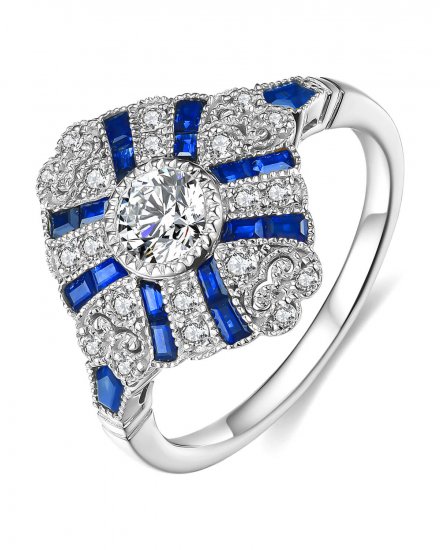 SAPPHIRE DIAMOND RING (TR4098)