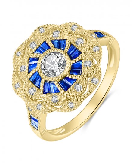 SAPPHIRE DIAMOND RING (TR4099)