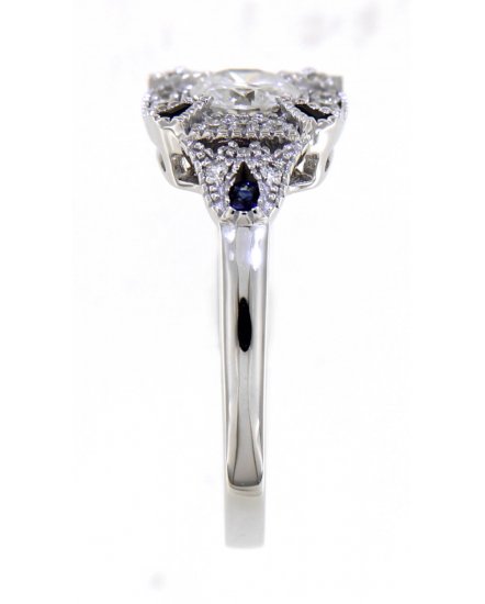 BAGUETTE SAPPHIRE DIAMOND RING (TR4101)