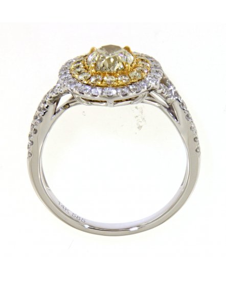 MULTI TONE OVAL DIAMOND ENGAGEMENT RING (TR4104)