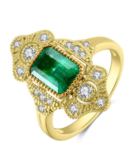 EMERALD CUT DIAMOND RING (TR4106)