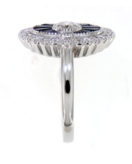 OVAL SAPPHIRE DIAMOND RING (TR4120)