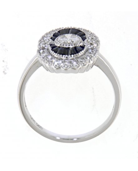 OVAL SAPPHIRE DIAMOND RING (TR4120)