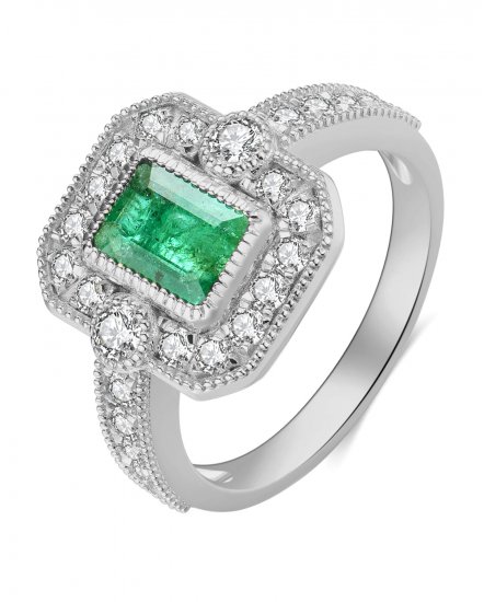 EMERALD CUT DIAMOND RING (TR4124)